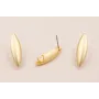 Perno Ovalo concavo 20*5mm Oro Mate / Base Pendientes 