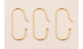 Gancho Semicerrado S.Steel 316L 32*12*1 Dorado / Base Pendientes 