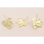 Pendiente Hoja 5 puntas 25*25 Oro Mate / Base Pendientes 