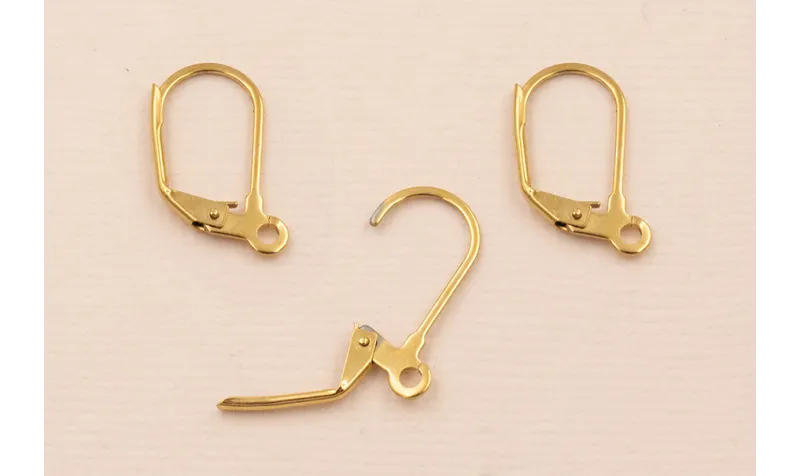 Pendiente Acero inox. 316L 15*10mm Oro / Cierres de Acero Inoxidable