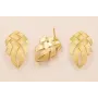 Pendiete Trenza 30*18mm Oro Mate / Base Pendientes 