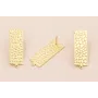 Perno rectangular 32*12mm relieve reptil Oro Mate / Base Pendientes 