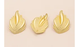 Pendente Llama 37*26mm Oro Mate / Base Pendientes 