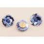 Pendiente Flor Lentejuelas 30mm diametro Azul / Base Pendientes 