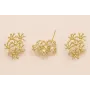 Pendiente Estrellas Coral 25*20mm Dorado Mate / Base Pendientes 