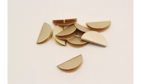 Terminal abanico 30mm agujero oro Mate / Terminales de Latón / Zamak