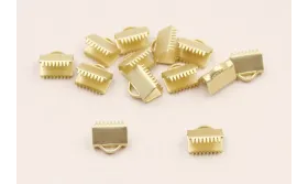 Terminal dentada 8mm Dorado Mate / Terminales de Latón / Zamak