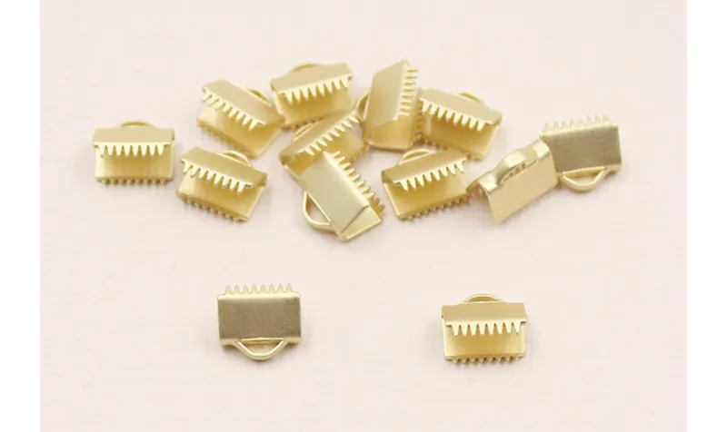 Terminal dentada 8mm Dorado Mate / Terminales de Latón / Zamak