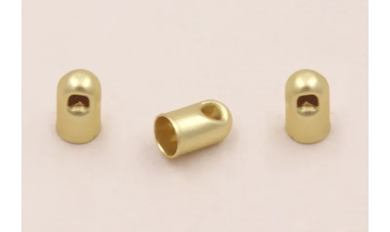 Terminal  6,5*4,5mm int 4mm Dorado Mate / Terminales de Latón / Zamak