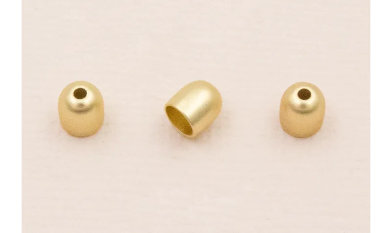 Terminal capuchon 5mm y 4mm diámetro Oro Mate / Terminales de Latón / Zamak