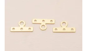 Terminal 3 vías 9*3mm Dorado Mate / Terminales de Latón / Zamak