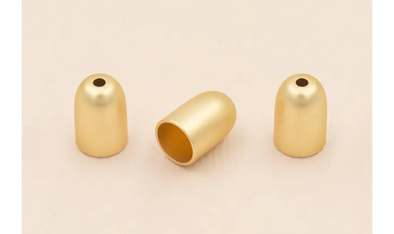 Capuchón 12*7mm interior Oro Mate / Terminales de Latón / Zamak