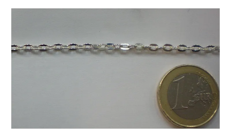 CADENA 3MM PLATA / Cadenas de Latón / Zamak
