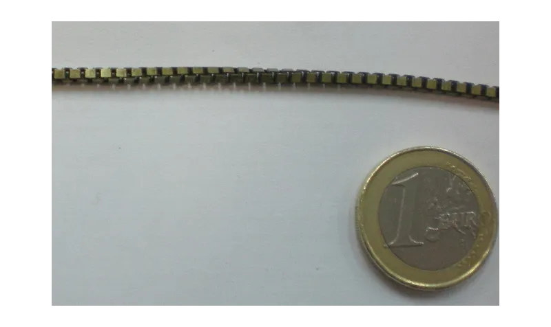 Cadena eslabón cuadrado 2*2mm Oro Viejo / Cadenas de Latón / Zamak