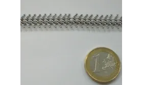 Cadena Ribetes 10mm ancho. Plata Vieja / Cadenas de Latón / Zamak