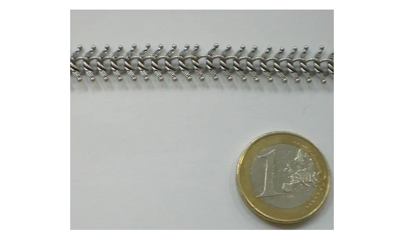 Cadena Ribetes 10mm ancho. Plata Vieja / Cadenas de Latón / Zamak