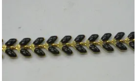 Petalos Resina Negra / Cadenas de Latón / Zamak