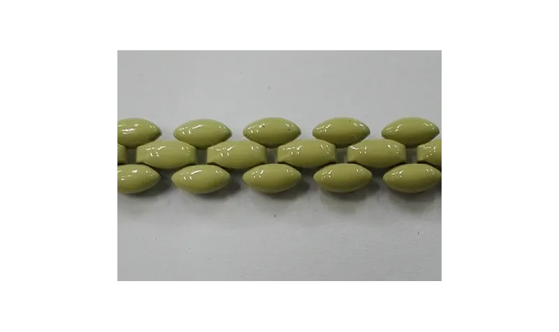 Cadena Paves 8mm ancho beige verdoso / Cadenas de Latón / Zamak