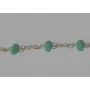 Cadena engarzada piedra 3*2  Turquesa / Cadenas de Latón / Zamak