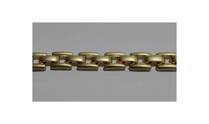 Cadena eslabones planos 4mm ancho Oro Mate / Cadenas de Latón / Zamak