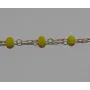 Cadena engarzada piedra 3*2 Amarilla / Cadenas de Latón / Zamak