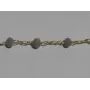 Cadena engarzada piedra 3*2 Gris / Cadenas de Latón / Zamak