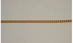 Cadena plana 1mm ancho  Oro Mate / Cadenas de Latón / Zamak