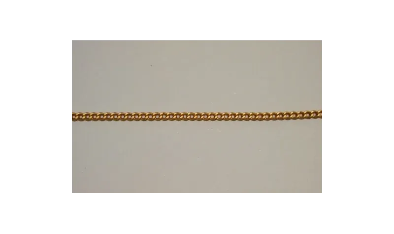 Cadena plana 1mm ancho  Oro Mate / Cadenas de Latón / Zamak