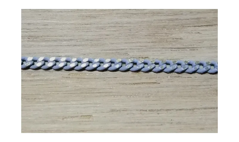 Cadena Eslabones 1*2mm Dorado y Gris / Cadenas de Latón / Zamak