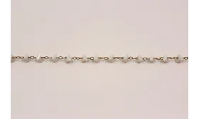 Cadena corazones cristal 3mm Gris / Cadenas de Latón / Zamak