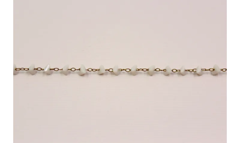 Cadena corazones cristal 3mm Gris / Cadenas de Latón / Zamak