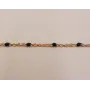 Cadena de 1,5mm oro mate con Microesmalte Negro / Cadenas de Latón / Zamak