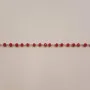 cadena engarzada cristales 2*3mm Rojo / Cadenas de Latón / Zamak