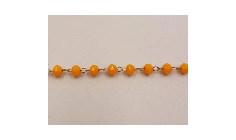 cadena engarzada cristales 2*3mm Calendula / Cadenas de Latón / Zamak