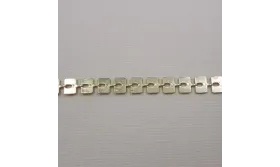 Cadena láminas rectangulares 7*4mm Dorado / Cadenas de Latón / Zamak