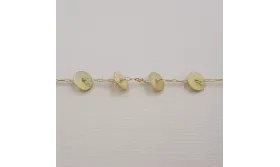 Cadena discos de 7mm oro Mate / Cadenas de Latón / Zamak