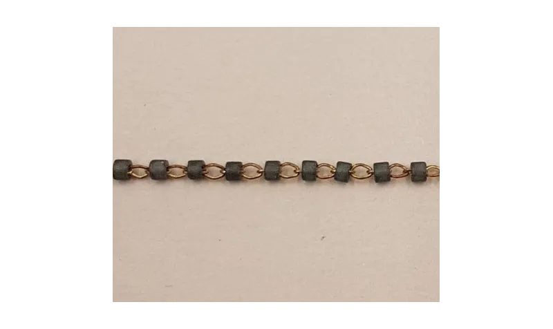 Cadena engarzada Miyuki Delika Gris DB387 / Cadenas de Latón / Zamak