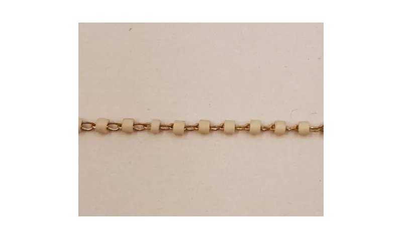 Cadena engarzada Miyuki Delika Rosa Piedra DB389 / Cadenas de Latón / Zamak