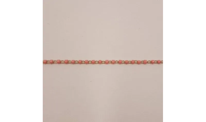 Cadena engarzada Miyuki Delika Coral DB795 / Cadenas de Latón / Zamak