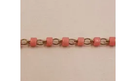 Cadena engarzada Miyuki Delika Rosa DB2114 / Cadenas de Latón / Zamak