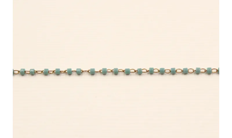 Cadena  Miyuki Delika  DB2122 Turquesa / Cadenas de Latón / Zamak