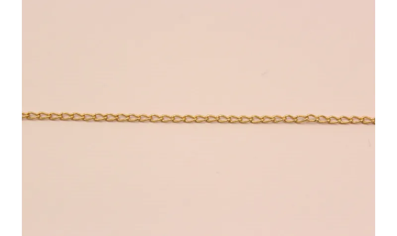 Cadena eslabón de 1,7mm *3mm Oro Mate / Cadenas de Latón / Zamak