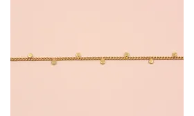 Cadena con chapitas colgantes de 3mm / Cadenas de Latón / Zamak