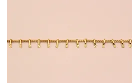 Cadena de 1,5mm con colgante de 3,5mm Oro Mate / Cadenas de Latón / Zamak