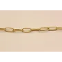 Caneda eslabón ovalado estriado 20*9*2mm Oro Mate / Cadenas de Latón / Zamak