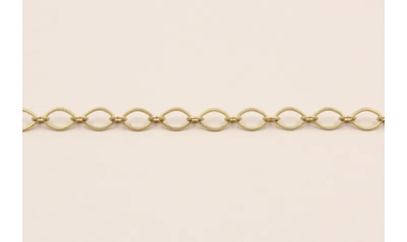 Cadena eslabón de 5*3,6mm Dorado Mate Cadena eslabón de 5*3,6mm Dorado Mate