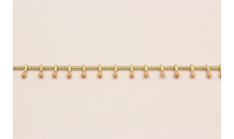 Cadena pivotes Rosa Palo de 5mm en Oro Mate / Cadenas de Latón / Zamak