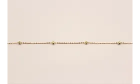 Cadena Acero Inoxidable 1mm con bola de 3mm Oro / Cadenas de Acero Inoxidable