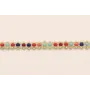 Cadena cristal multicolor 3*2mm  Dorado Mate / Cadenas de Latón / Zamak