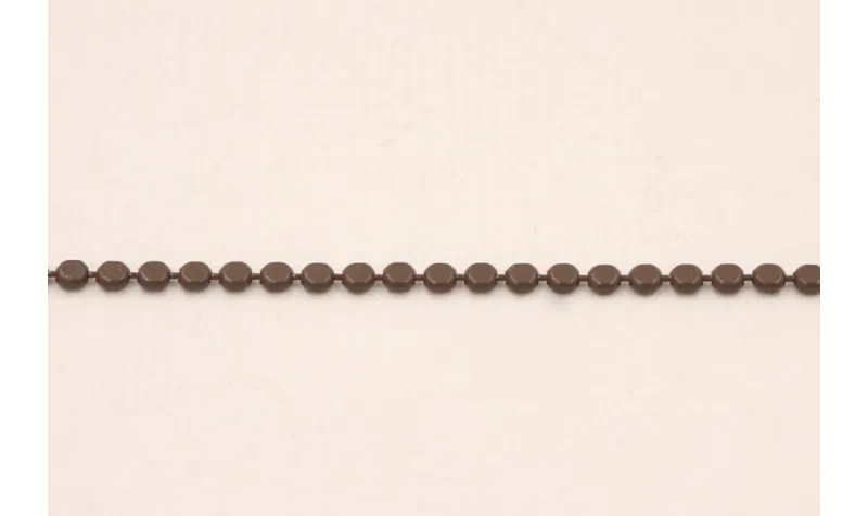 Cadena pastillas esmaltadas 2*1,5*1mm Marrón / Cadenas de Latón / Zamak